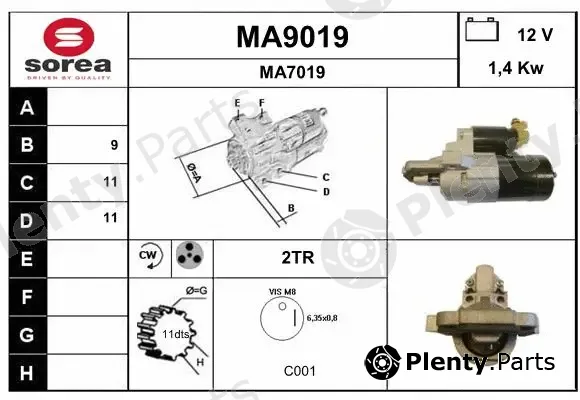 Snra MA9019 — Starter