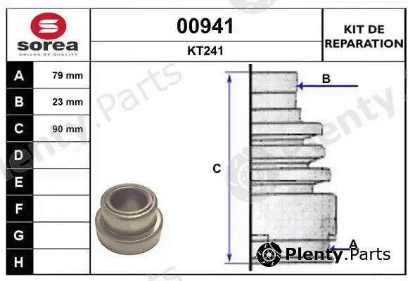Snra 00941 — Bellow Kit, drive shaft