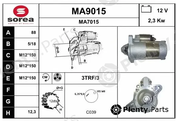 Snra MA9015 — Starter