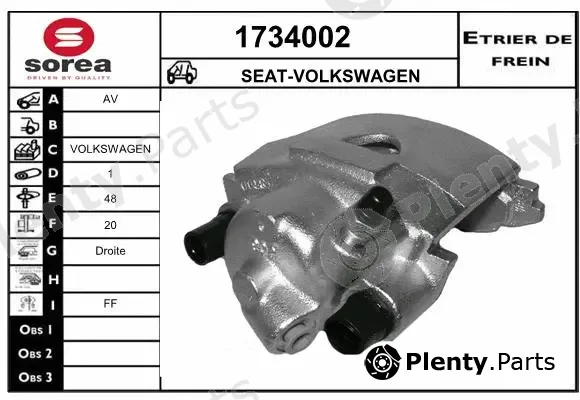 Snra 1734002 — Brake Caliper