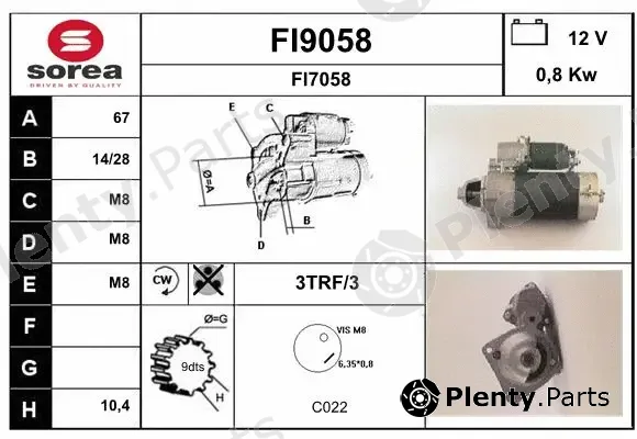 Snra FI9058 — Starter