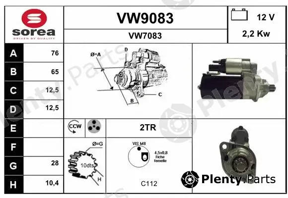 Snra VW9083 — Starter