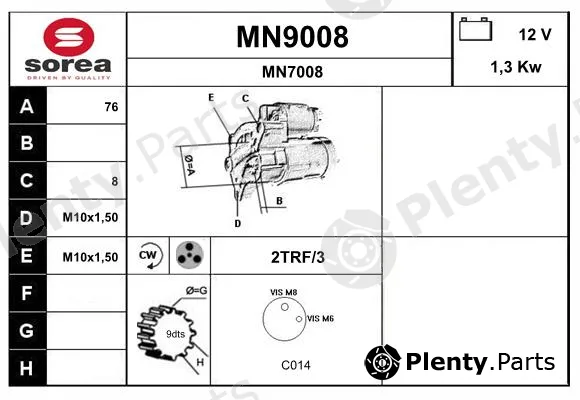 Snra MN9008 — Starter