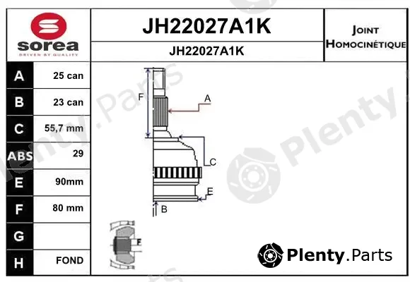 Snra JH22027A1K — Joint Kit, drive shaft