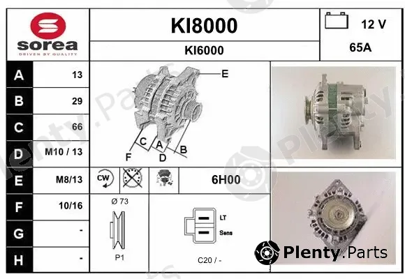 Snra KI8000 — Alternator