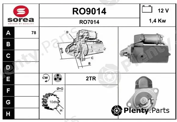 Snra RO9014 — Starter