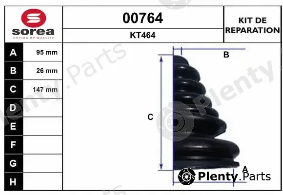 Snra 00764 — Bellow Kit, drive shaft