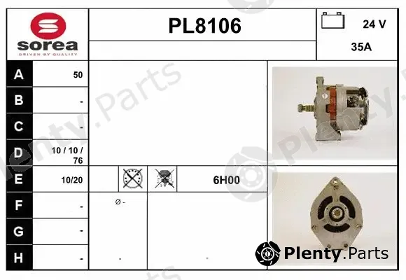 Snra PL8106 — Alternator