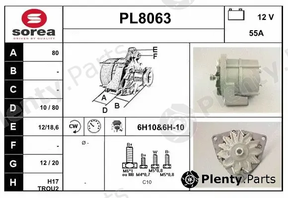 Snra PL8063 — Alternator