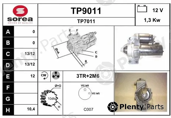 Snra TP9011 — Starter