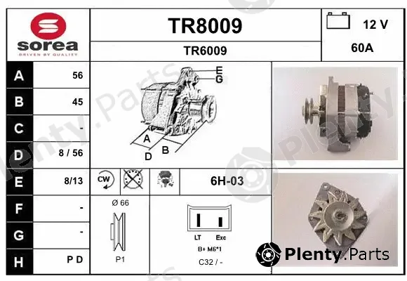 Snra TR8009 — Alternator