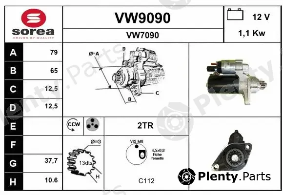 Snra VW9090 — Starter