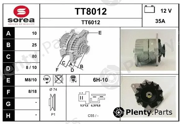 Snra TT8012 — Alternator