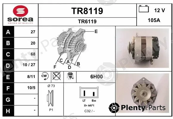 Snra TR8119 — Alternator
