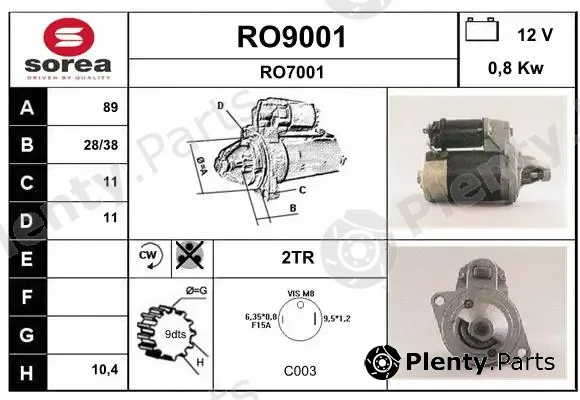 Snra RO9001 — Starter