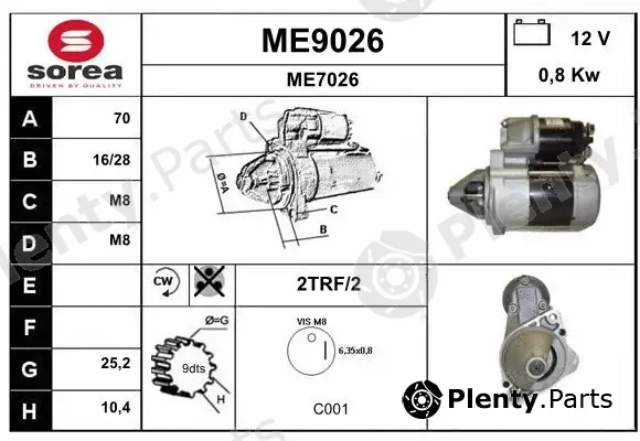 Snra ME9026 — Starter