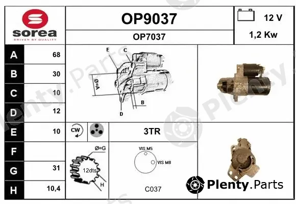 Snra OP9037 — Starter