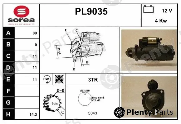 Snra PL9035 — Starter