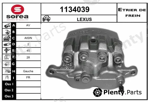 Snra 1134039 — Brake Caliper