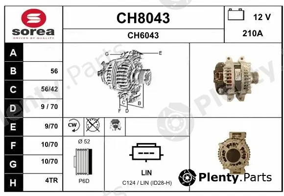 Snra CH8043 — Alternator