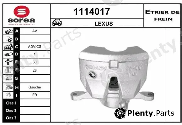 Snra 1114017 — Brake Caliper