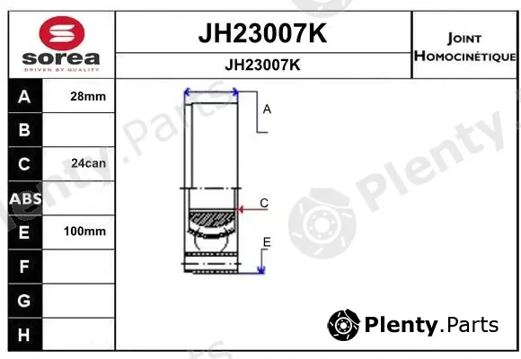Snra JH23007K — Joint Kit, drive shaft