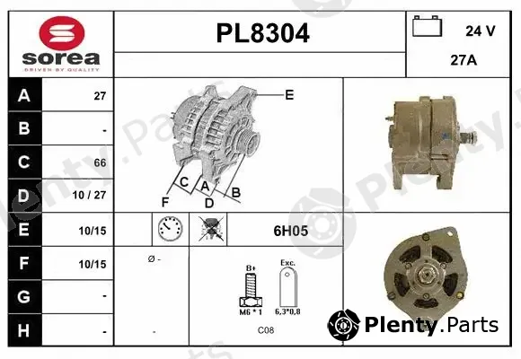 Snra PL8304 — Alternator