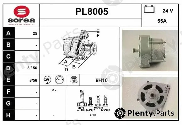 Snra PL8005 — Alternator