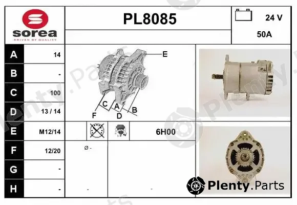 Snra PL8085 — Alternator
