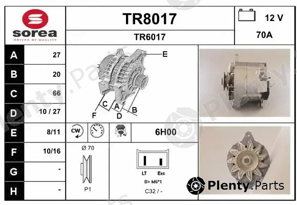 Snra TR8017 — Alternator