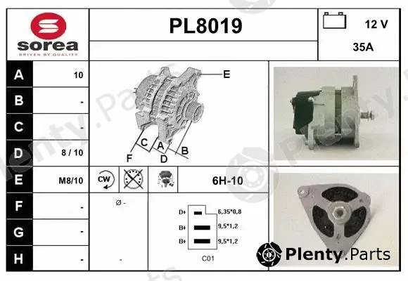 Snra PL8019 — Alternator