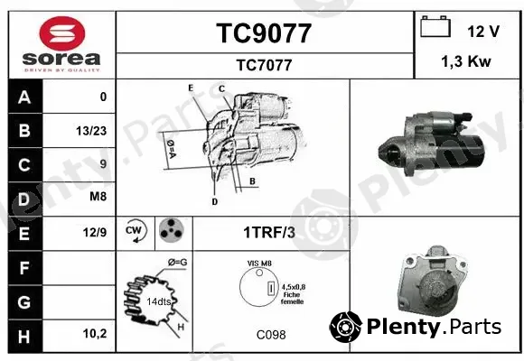 Snra TC9077 — Starter