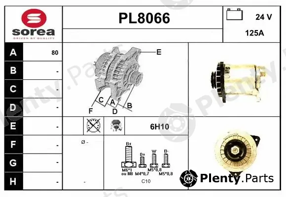 Snra PL8066 — Alternator
