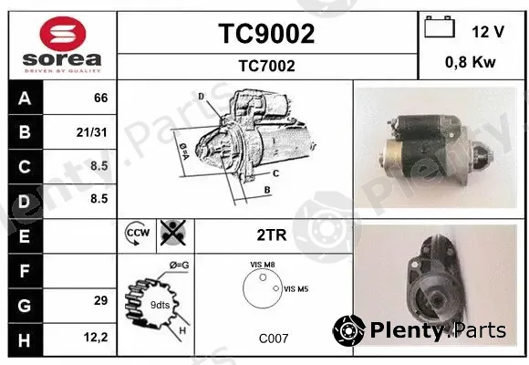 Snra TC9002 — Starter