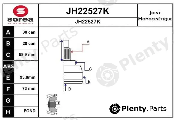 Snra JH22527K — Joint Kit, drive shaft