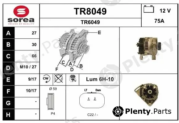 Snra TR8049 — Alternator