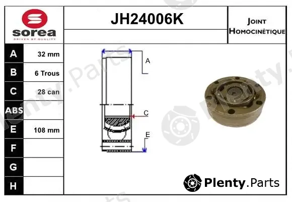 Snra JH24006K — Joint Kit, drive shaft