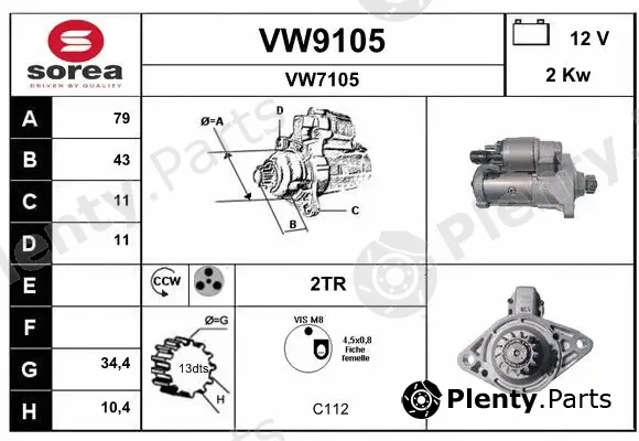 Snra VW9105 — Starter