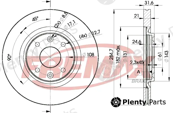 Fremax BD-4195 — Brake Disc