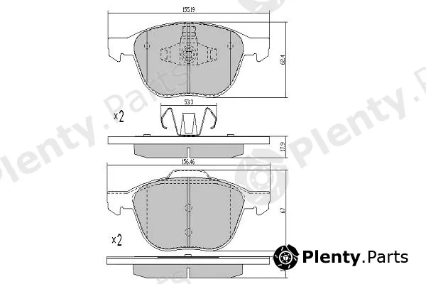 Fremax FBP-1362 — Brake Pad Set, disc brake