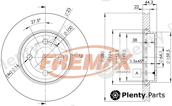 Fremax BD-2893 — Brake Disc