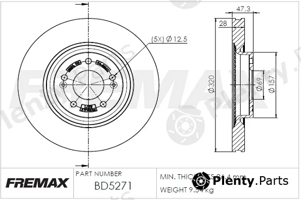 Fremax BD-5271 — Brake Disc