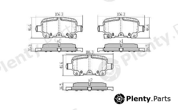 Fremax FBP-2608 — Brake Pad Set, disc brake