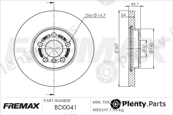 Fremax BD-0041 — Brake Disc