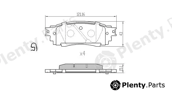 Fremax FBP-0011 — Brake Pad Set, disc brake