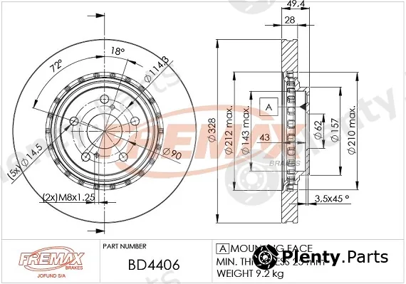 Fremax BD-4406 — Brake Disc