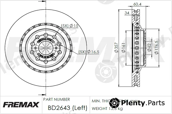 Fremax BD-2643 — Brake Disc