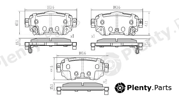 Fremax FBP-1981 — Brake Pad Set, disc brake