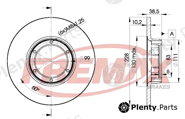 Fremax BD-2500 — Brake Disc