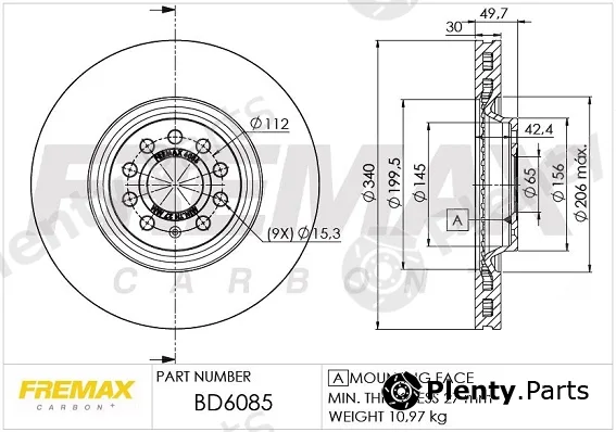 Fremax BD-6085 — Brake Disc